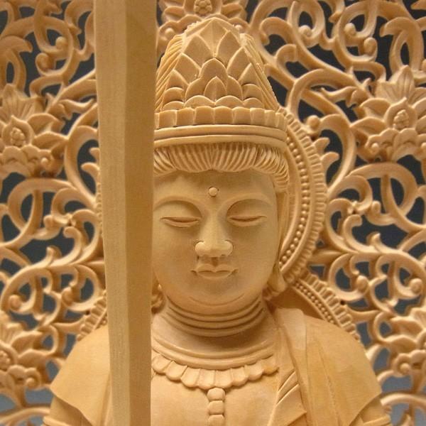文殊菩薩 普賢菩薩 セット 高さ27cm 柘植製 木彫り 仏像 : 仏像と