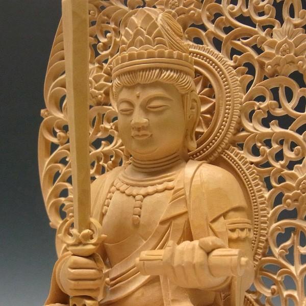 文殊菩薩 普賢菩薩 セット 高さ27cm 柘植製 木彫り 仏像 : 仏像と