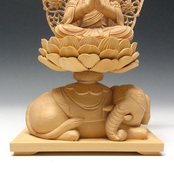 文殊菩薩 普賢菩薩 セット 高さ27cm 柘植製 木彫り 仏像 : 仏像