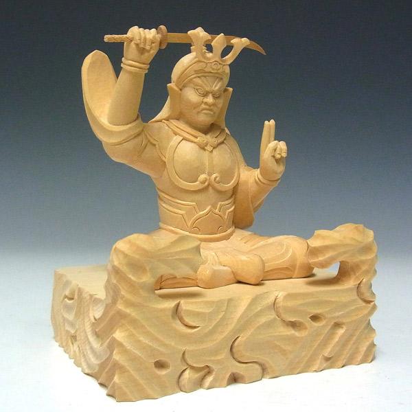 妙見菩薩 坐像 高さ14cm 桧製 木彫り 仏像 : 仏像と縁起物の専門店 龍
