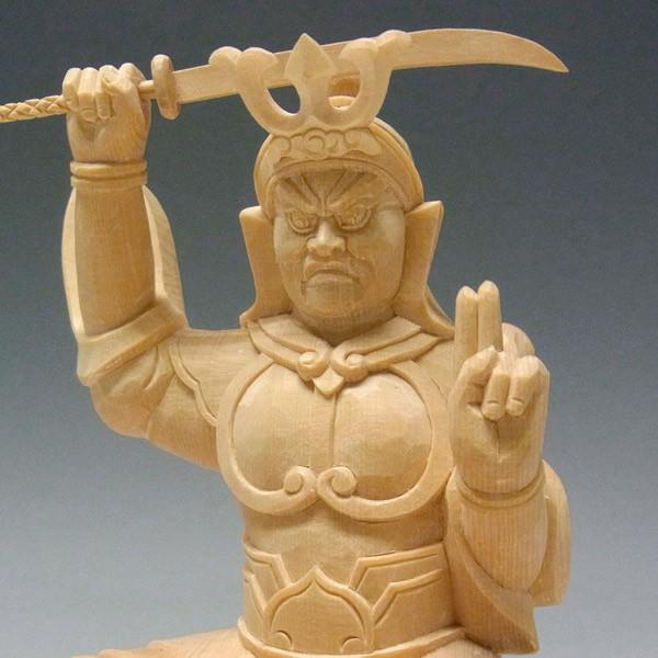 妙見菩薩 坐像 高さ14cm 桧製 木彫り 仏像 : 仏像と縁起物の専門店 龍