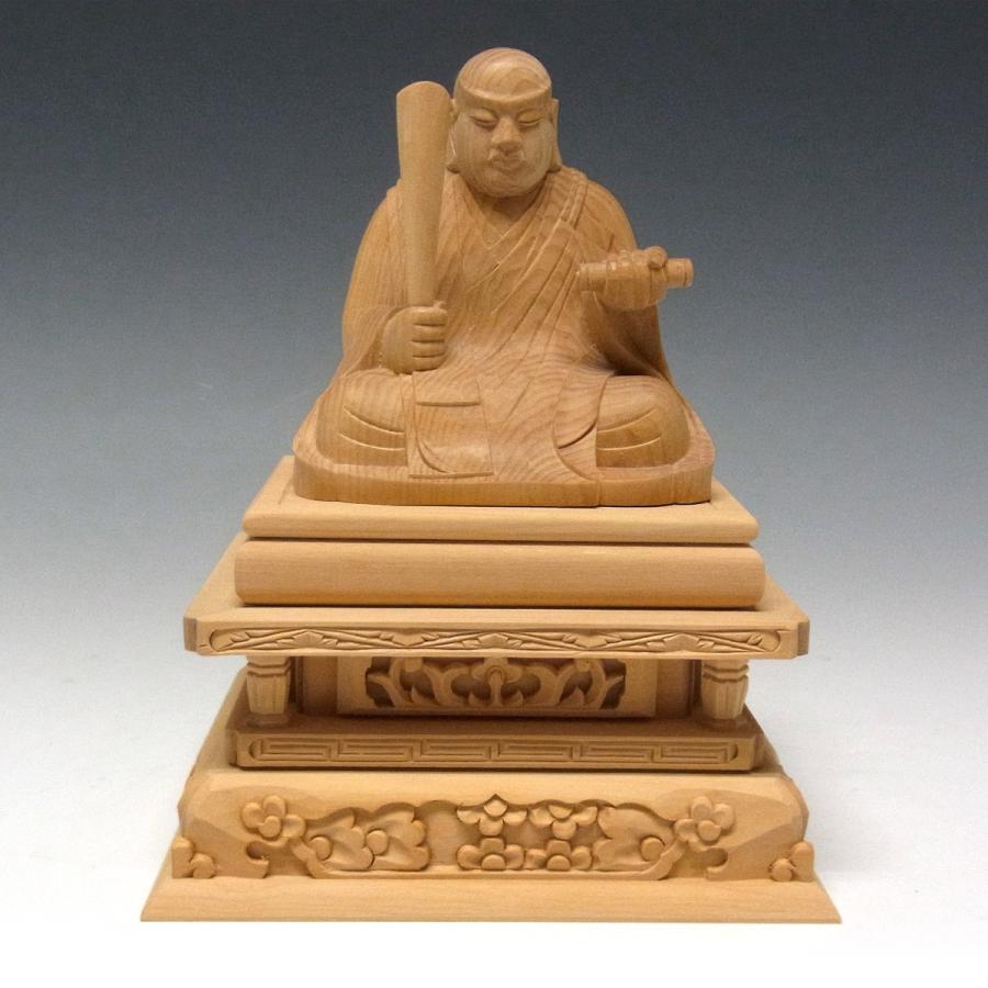 日蓮上人 高さ16cm 柘植製 木彫り 仏像 : 仏像と縁起物の専門店 龍祥