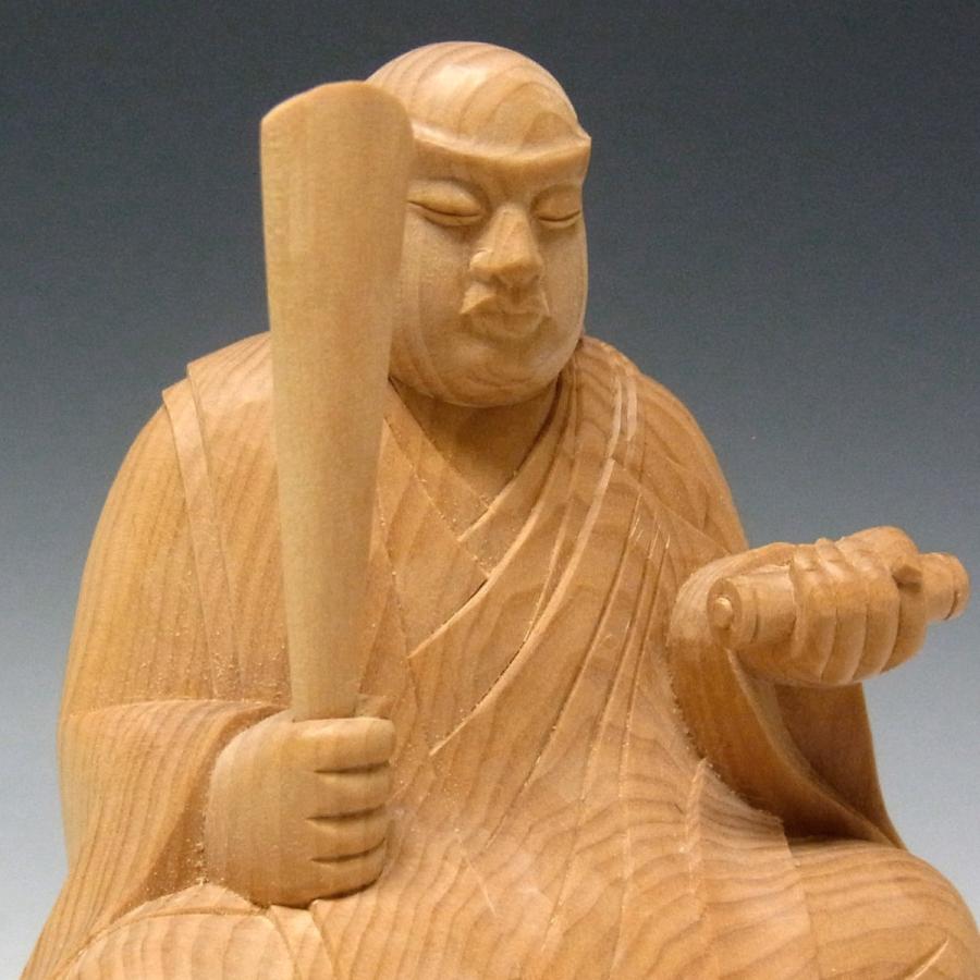 日蓮上人 高さ16cm 柘植製 木彫り 仏像 : 仏像と縁起物の専門店 龍祥