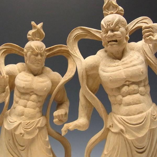 仁王像 金剛力士像 高さ32cm 楠製 木彫り 仏像 : 仏像と縁起物の専門店