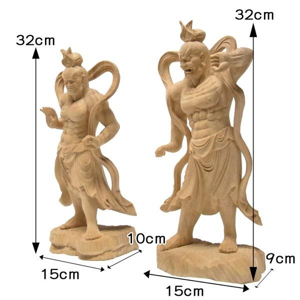 特大72cm 井波彫刻　楠材　木彫仏像　仏師手仕上げ品　仁王像　金剛力士像一式 楽天市場】木彫り 仏像 仁王像（金剛力士像） 高さ31cm 楠製