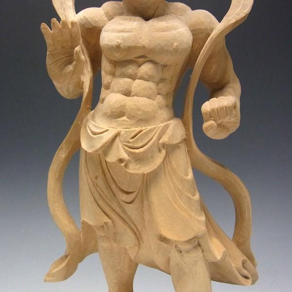 仁王像 金剛力士像 高さ32cm 楠製 木彫り 仏像 : 仏像と縁起物の