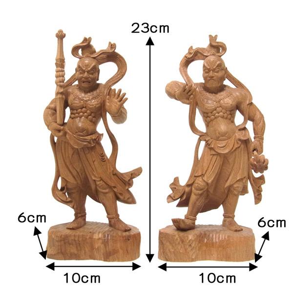 仁王像 金剛力士像 高さ23cm 欅製 木彫り 仏像 : 仏像と縁起物の 仁王像 金剛力士像 高さ23cm 欅製 木彫り 仏像 : 仏像と縁起物の