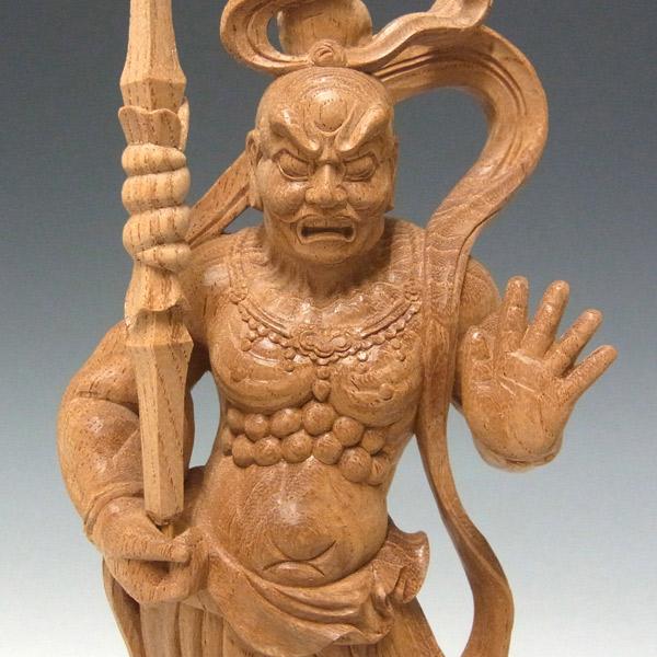 仁王像 金剛力士像 高さ23cm 欅製 木彫り 仏像 : 仏像と縁起物の 仁王像 金剛力士像 高さ23cm 欅製 木彫り 仏像 : 仏像と縁起物の