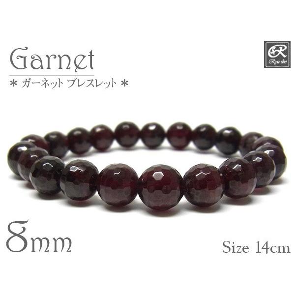 ガーネット 8mmカット ブレスレット 天然石 パワーストーン : 仏像と