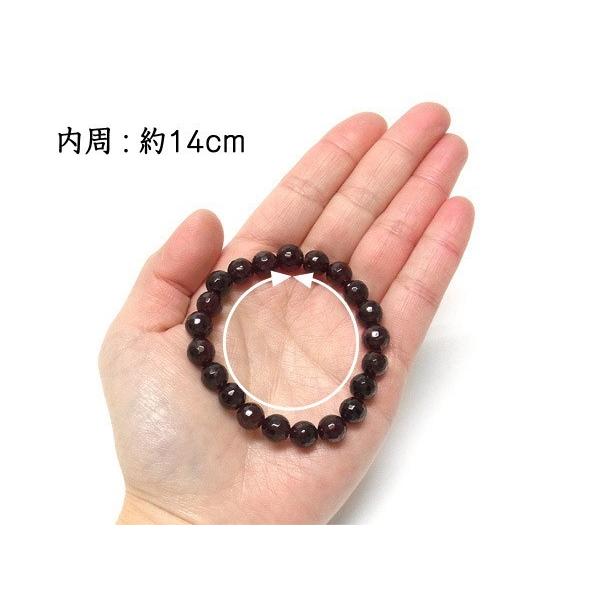 ガーネット 8mmカット ブレスレット 天然石 パワーストーン : 仏像と