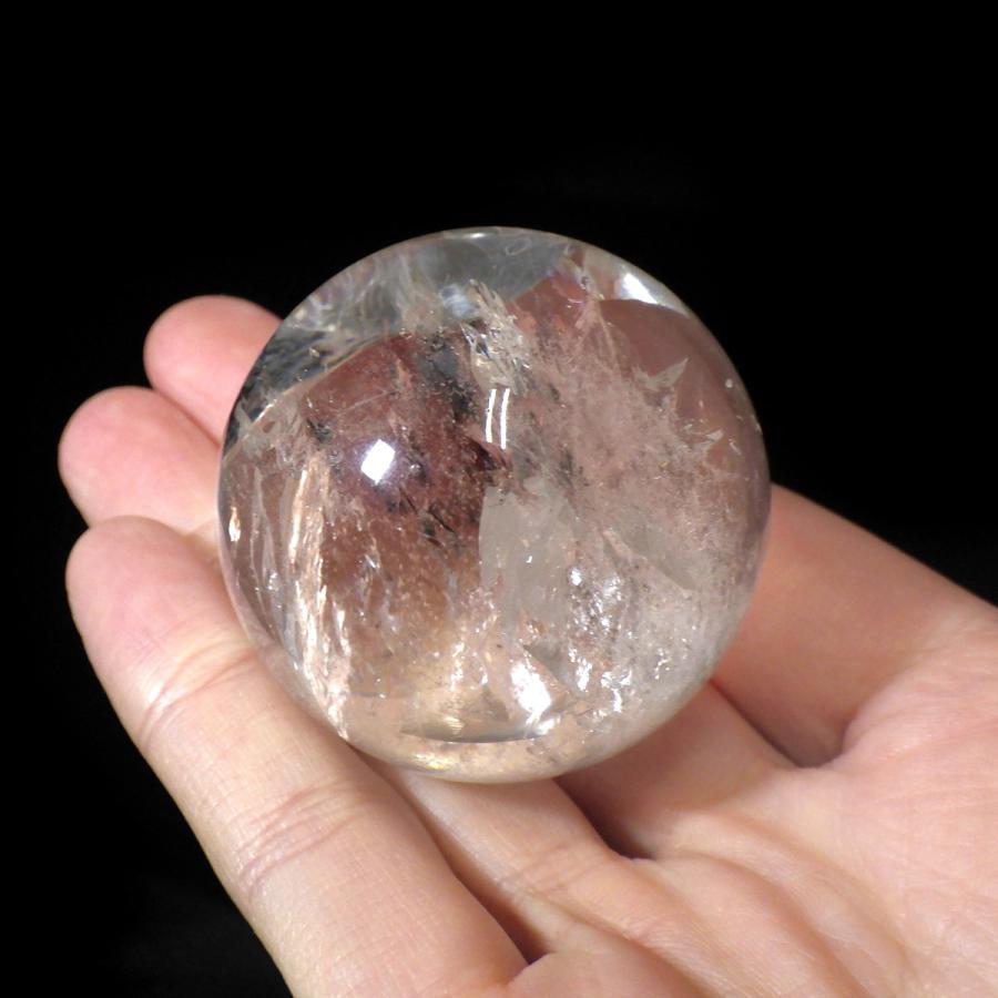 水晶球 直径45mm ブラジル産 金属台付き レインボー水晶 水晶球 直径45mm ブラジル産 金属台付き レインボー水晶