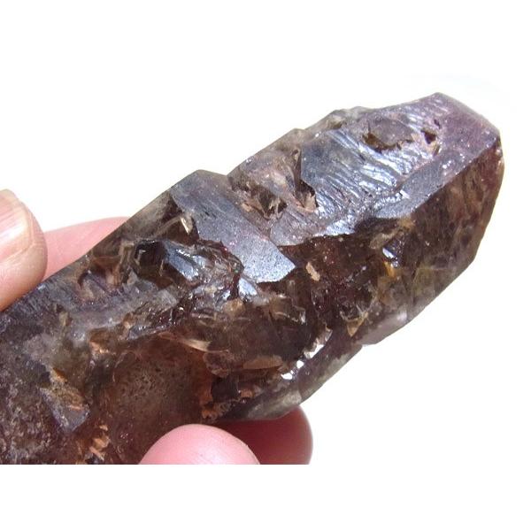 レピドクロサイトインクォーツ 原石 ポイント 水晶 鉱物 インド産