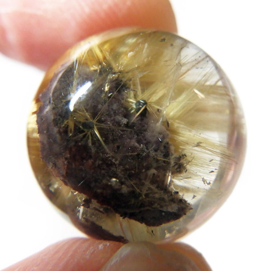 太陽放射ルチルクォーツ 球 直径17mm 丸玉 スフィア ブラジル産 天然石