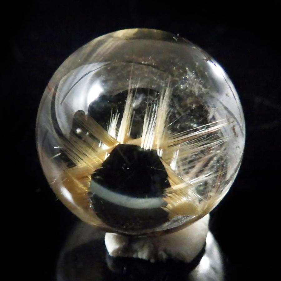 太陽放射ルチルクォーツ 球 直径16mm 丸玉 スフィア ブラジル産 天然石