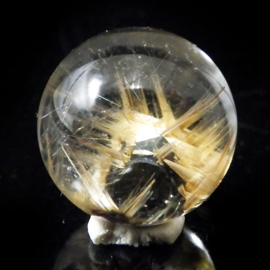太陽放射ルチルクォーツ 球 直径16mm 丸玉 スフィア ブラジル産 天然石