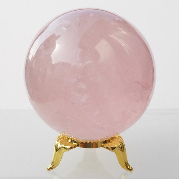 ✨破格✨絶品‼️ローズクオーツ☆噴水☆天然石☆ファウンテン☆秘蔵品☆1459g ローズクォーツ球 直径55mm マダガスカル産 天然石