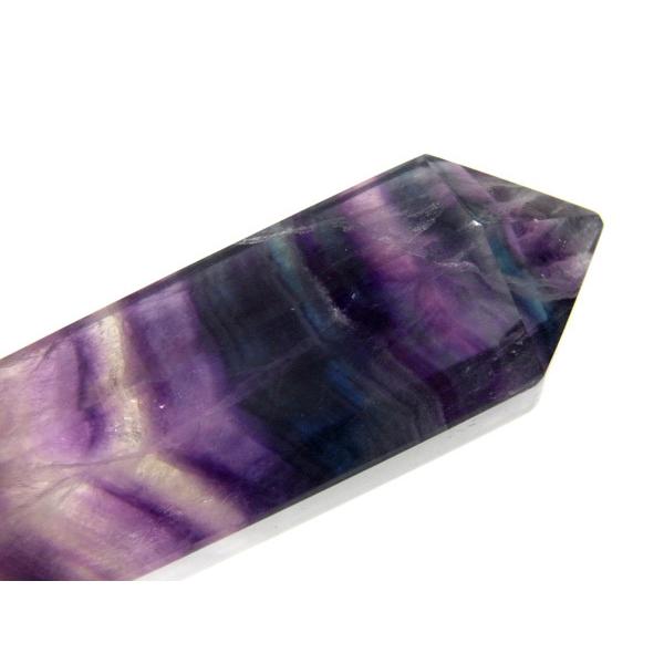 フローライト ポリッシュダブルポイント チャイナ産 ペンシルワンド 蛍