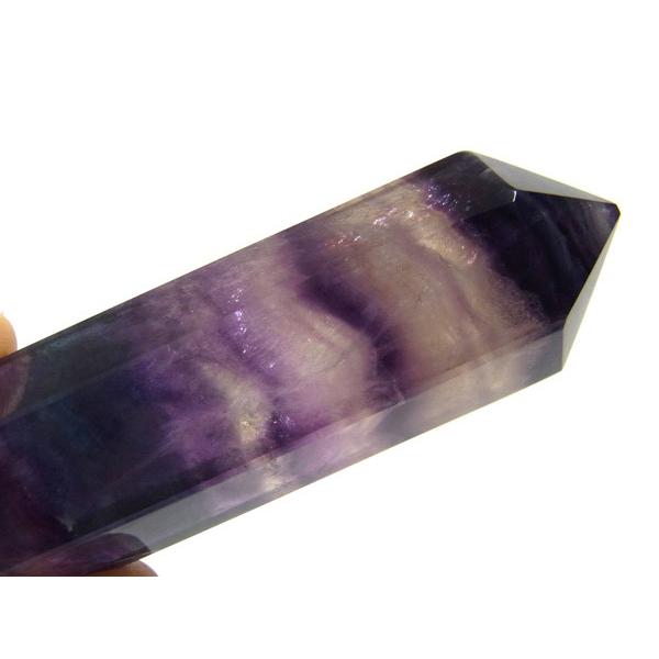 フローライト ポリッシュダブルポイント チャイナ産 ペンシルワンド 蛍