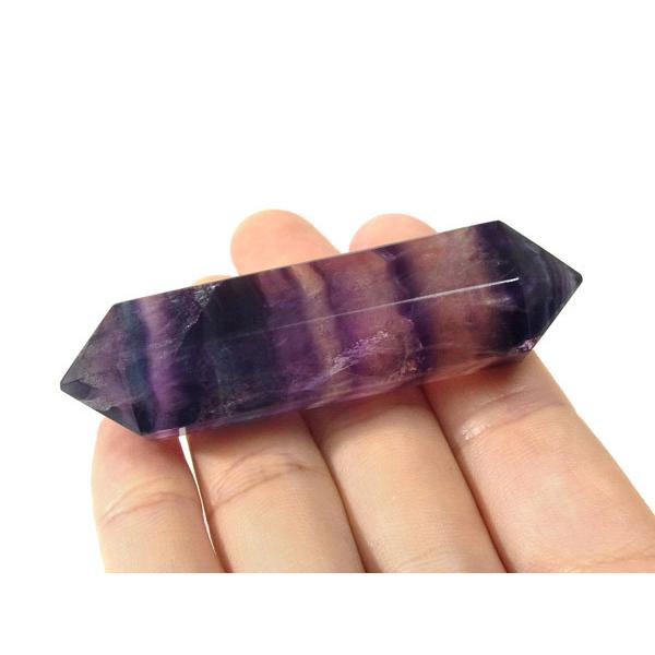 フローライト ポリッシュダブルポイント チャイナ産 ペンシルワンド 蛍