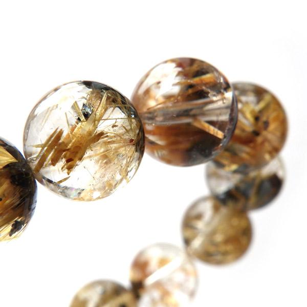 ヘマタイト入り⭐︎ルチルクォーツ ブレス　パーツ 楽天市場】ヘマタイトルチルクォーツ ブレスレット 11mm玉