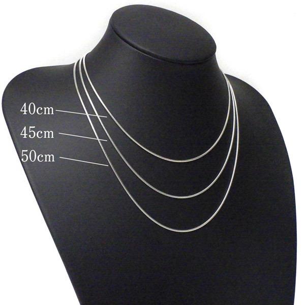 シルバー925 スネークチェーン 幅1.5mm 長さ40cm 45cm 50cm シルバー