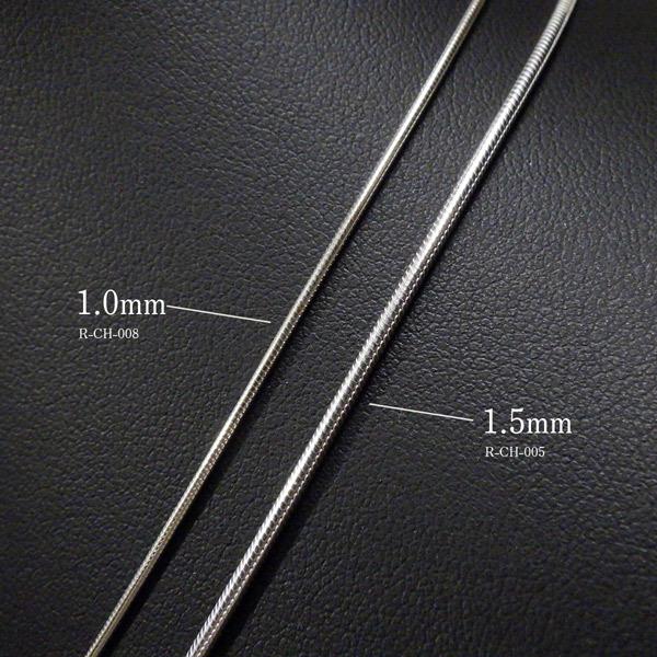 シルバー925 スネークチェーン 幅1.5mm 長さ40cm 45cm 50cm シルバー