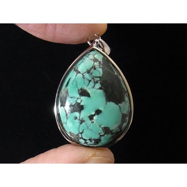 チベットターコイズ ペンダント 自然石 ナチュラルターコイズ ペンダントトップ チベット産 天然石