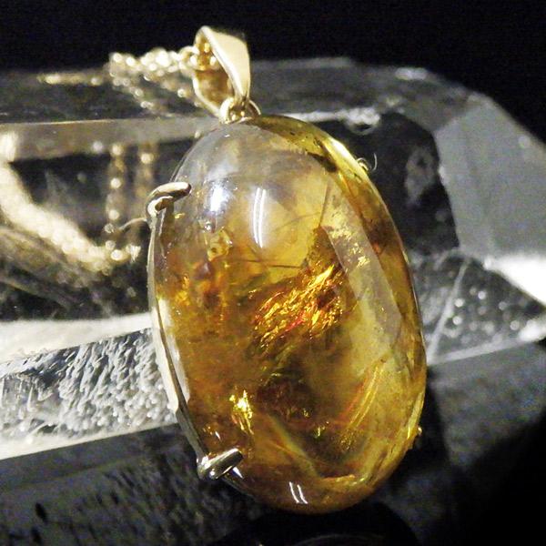 スフェーン k18 ペンダントトップ 8.23ct パキスタン産 天然石 パワーストーンの画像