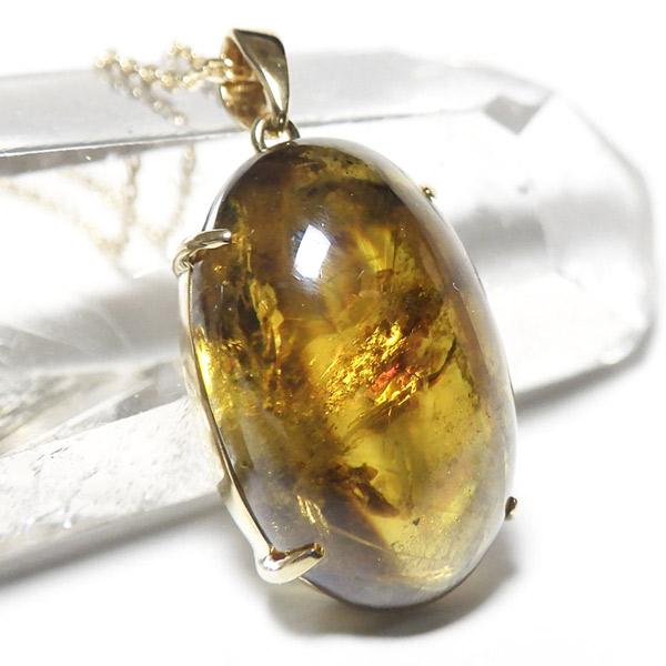 スフェーン k18 ペンダントトップ 8.23ct パキスタン産 天然石