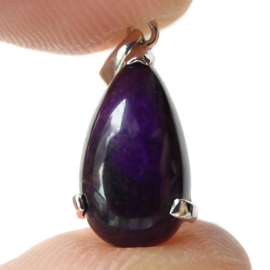 スギライト カボションカット しずく形 ペンダントトップ