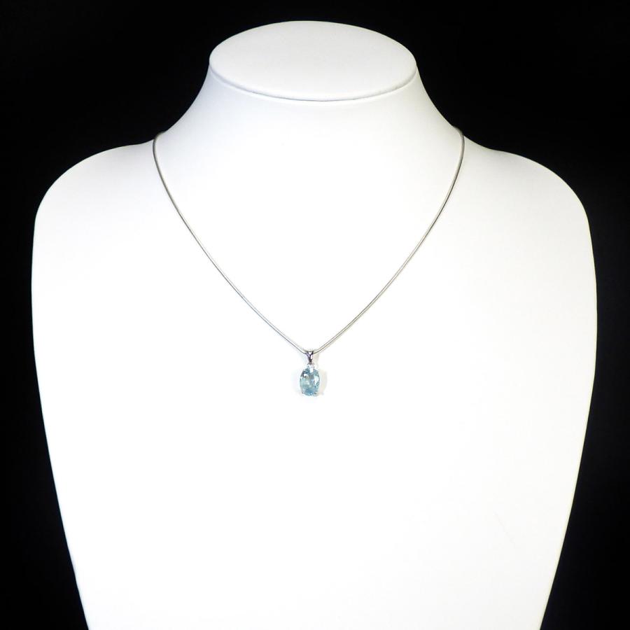 アクアマリン ファセットカット ペンダントトップ ブラジル産 藍玉