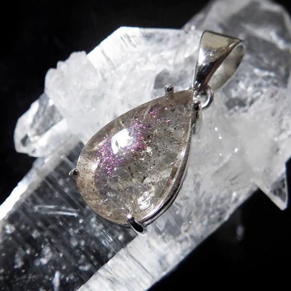 PT900刻印 【トップのみ】 ピンク天然石＆ダイヤモンドチェーンセット週末価格 PT900刻印 【トップのみ】 ピンク天然石＆ダイヤモンドチェーン