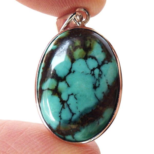 ナチュラルターコイズ ペンダントトップ チベット産 天然石