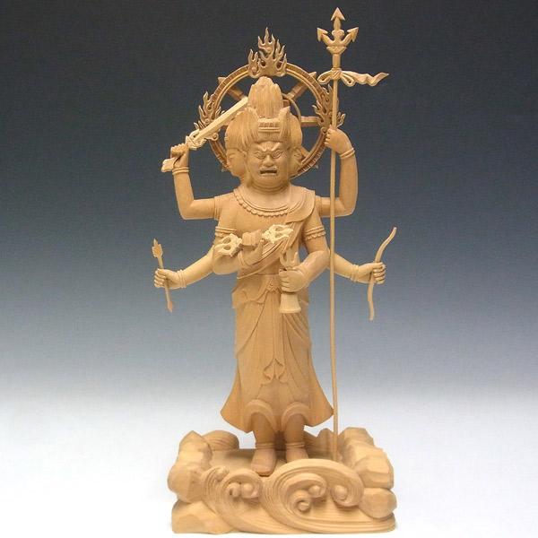 三宝荒神像 高さ28cm 柘植製 木彫り 仏像 : 仏像と縁起物の専門 三宝荒神像 高さ28cm 柘植製 木彫り 仏像 : 仏像と縁起物の専門