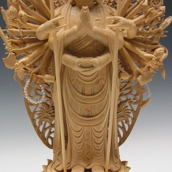 セール　仏教美術工芸品　如意観音菩薩立像　仏像　一本木彫り　つげ柘植木　縁起物 Amazon｜EnergyPower 観音菩薩立像 高級天然ツゲ木彫り 木製仏像