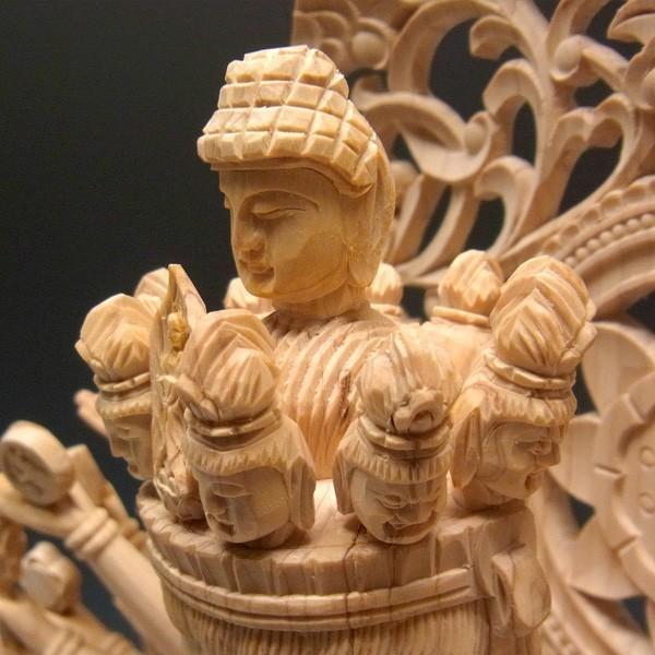 大迫力 木彫り 仏像 千手観音菩薩立像 彫刻 一刀彫 天然木檜材 楽天市場】木彫り 仏像 千手観音菩薩 立像 高さ66cm 桧製