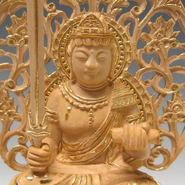 釈迦三尊像 高さ20cm 柘植製 釈迦如来 文殊菩薩 普賢菩薩 木彫り 仏像