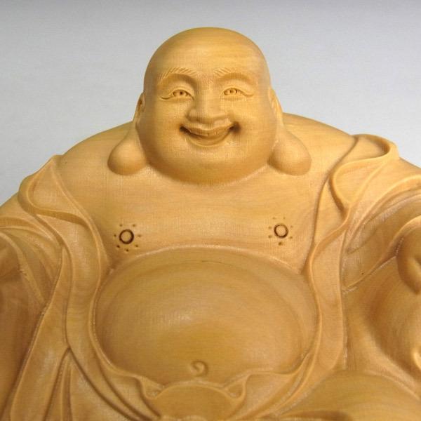 木彫り 布袋 置物 柘植製 高さ5.5cm : 仏像と縁起物の専門店 龍祥本舗