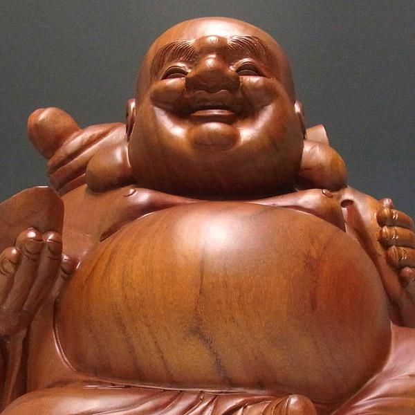 布袋様木彫り彫刻【黄金楠木彫】 布袋様木彫り彫刻【黄金楠木彫】 布袋様木彫り彫刻【黄金楠木彫