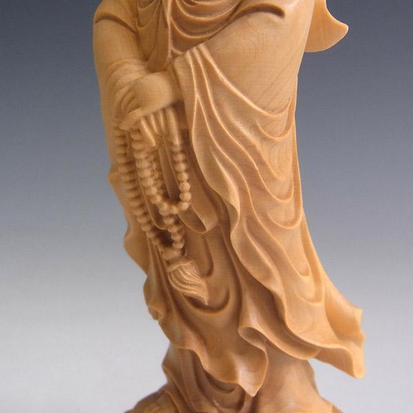 聖観音菩薩 立像 高さ16cm 柘植製 木彫り 仏像 : 仏像と縁起物の専門店