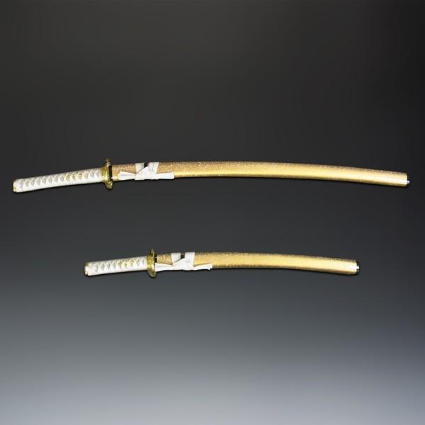 模造刀 白石目 2点セット（大刀 小刀） 刀剣 : sw-1900s : 仏像と