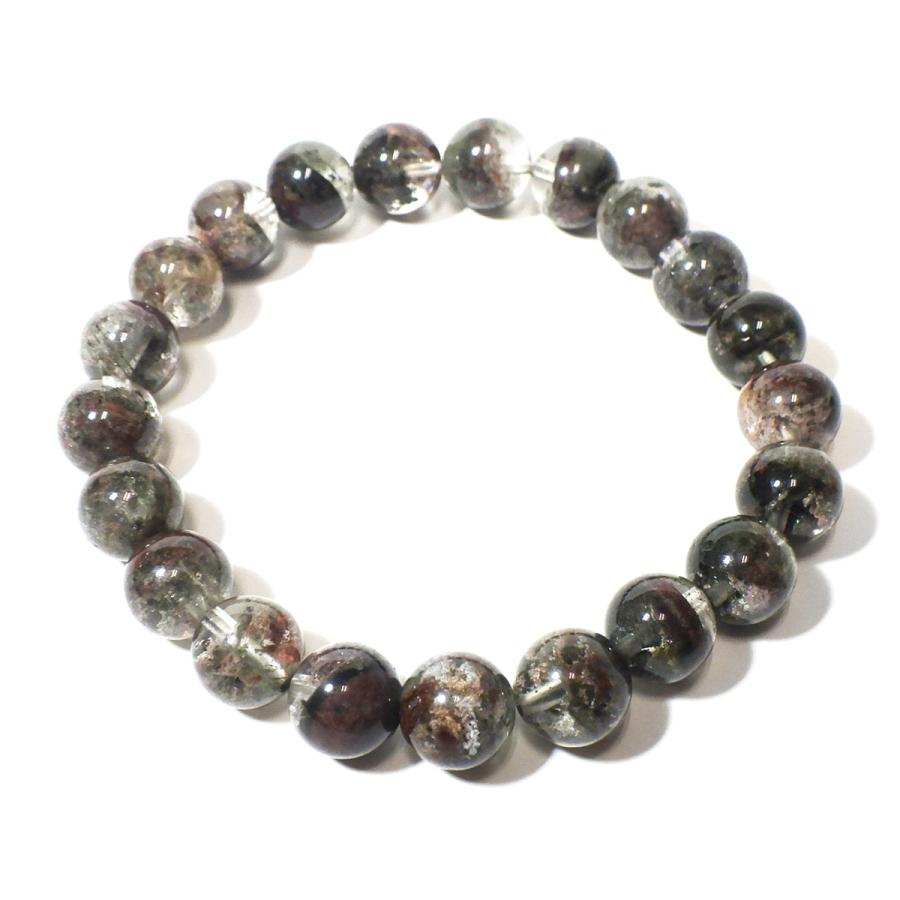 ガーデンクォーツ　デザインブレスレット ガーデンクォーツ ブレスレット 9mm玉 内周16.5cm 天然石