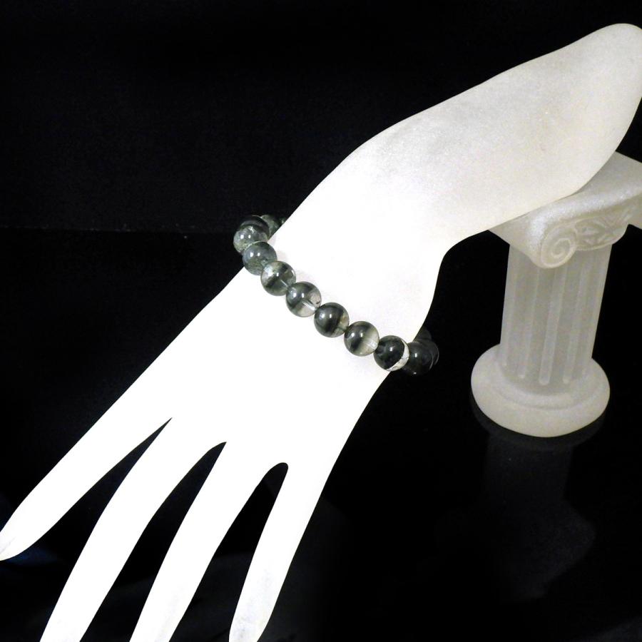 グリーンガーデンクォーツ ブレスレット 10mm玉 内周16.5cm 天然石