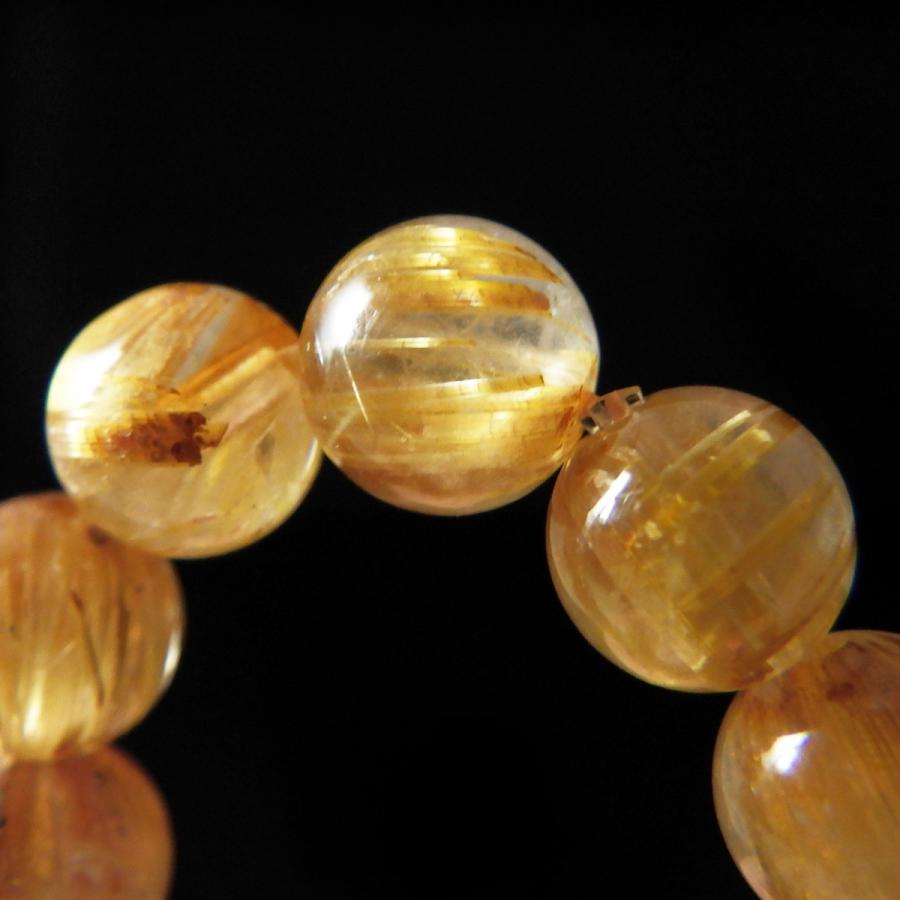 ルチルクォーツ ブレスレット 7mm玉 内周16cm 天然石 パワーストーン