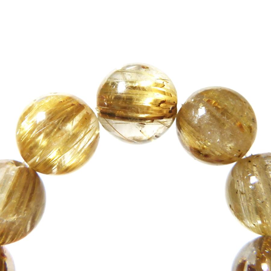 ルチルクォーツ ブレスレット 7mm玉 内周16cm 天然石 パワーストーン