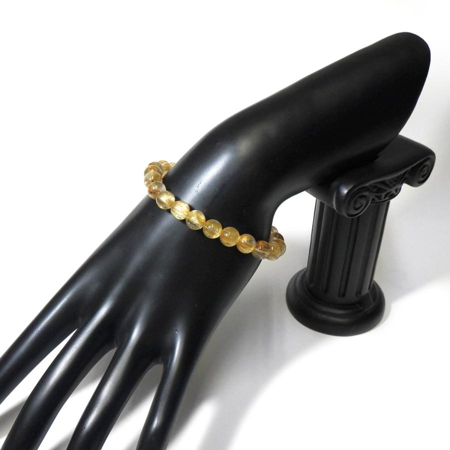 ルチルクォーツ ブレスレット 7mm玉 内周16cm 天然石 パワーストーン