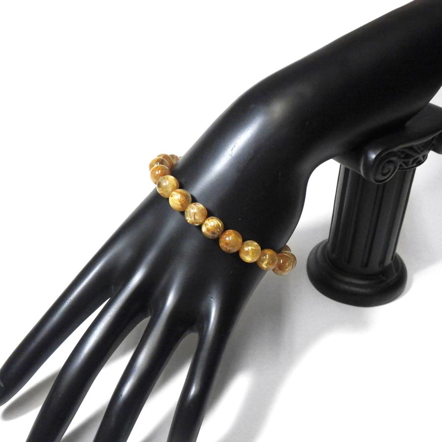 ルチルクォーツ ブレスレット 8mm玉 内周17cm 天然石 パワーストーン