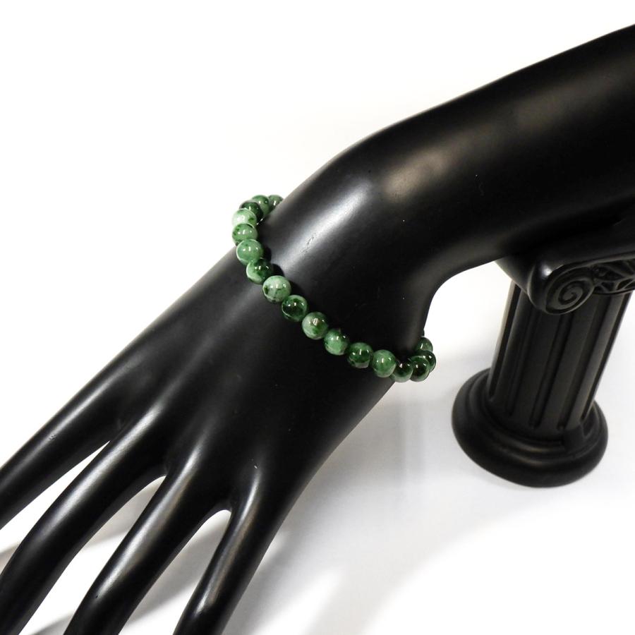 8.5mmブレスレットミャンマー天然A貨翡翠ジェイダイトヒスイ天然石