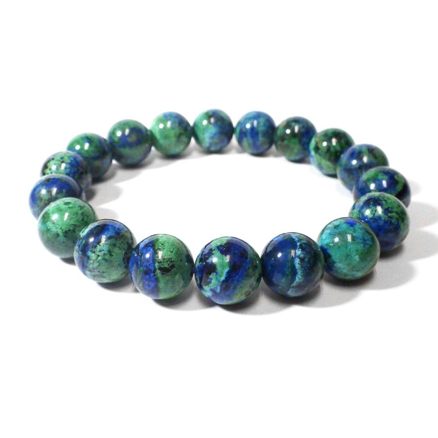 アズライトクリソコラ ブレスレット 11mm 内周17cm 天然石