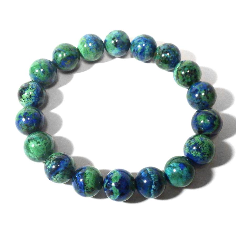 アズライトクリソコラ ブレスレット 11mm 内周17cm 天然石